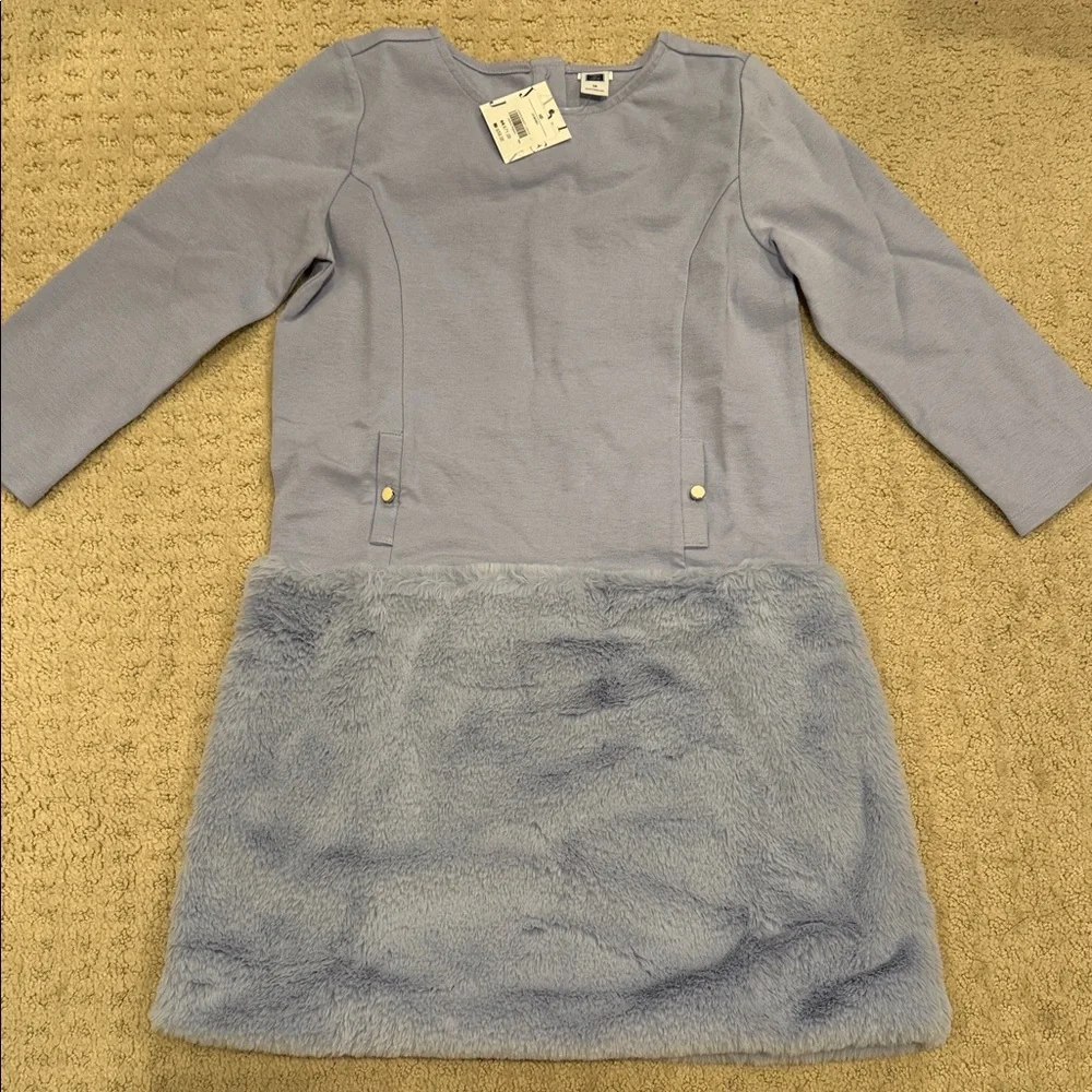Janie and Jack Lavender Furry Hem Dress NWT